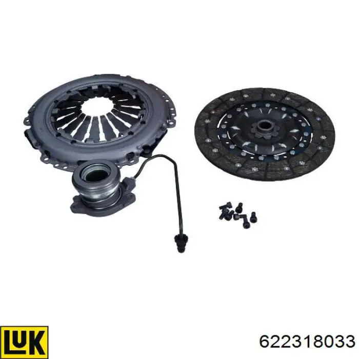 Do koszyka 622318033 LUK Zestaw sprzęgła (3 części)
