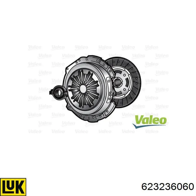Zestaw sprzęgła (3 części) LUK 623236060 cena, od 151,40 USD