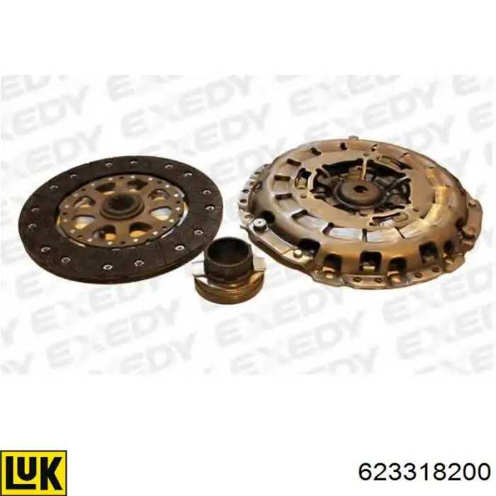 Zestaw sprzęgła (3 części) LUK 623318200 cena, od 119,18 USD