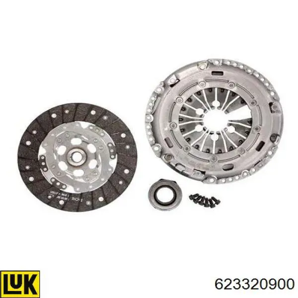 Do koszyka 623320900 LUK Zestaw sprzęgła (3 części)