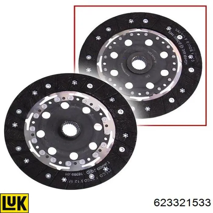 Zestaw sprzęgła (3 części) LUK 623321533 cena, od 461,57 USD
