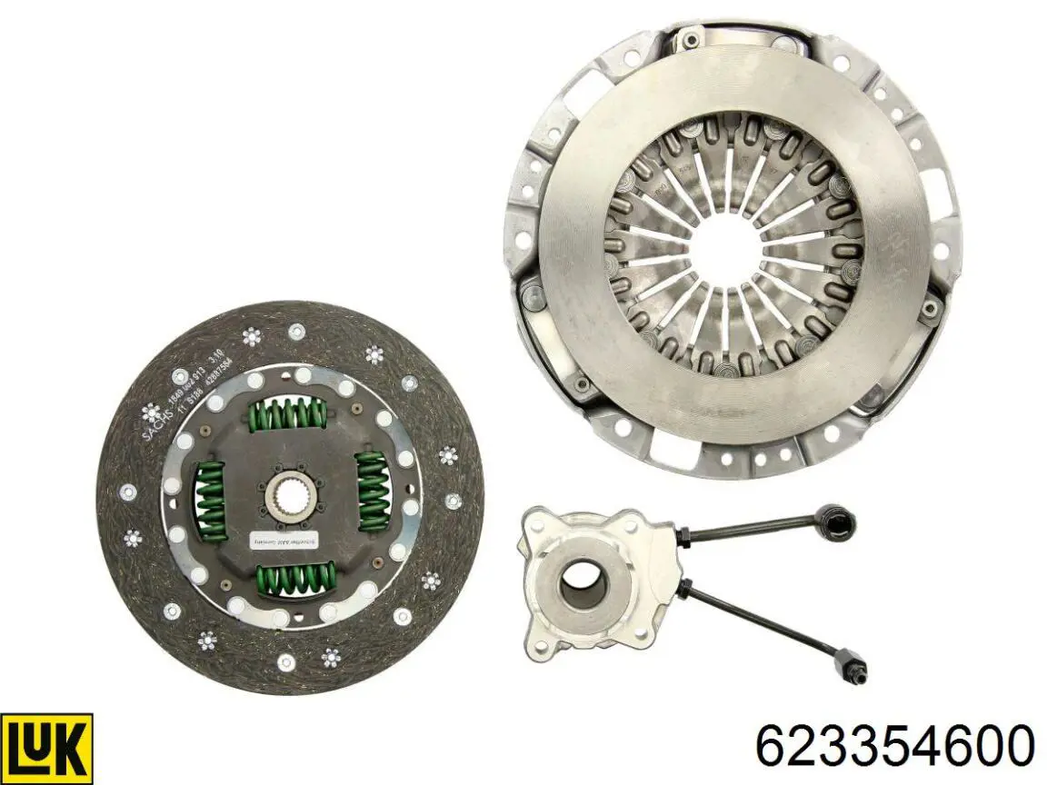 Zestaw sprzęgła (3 części) 623354600 LUK