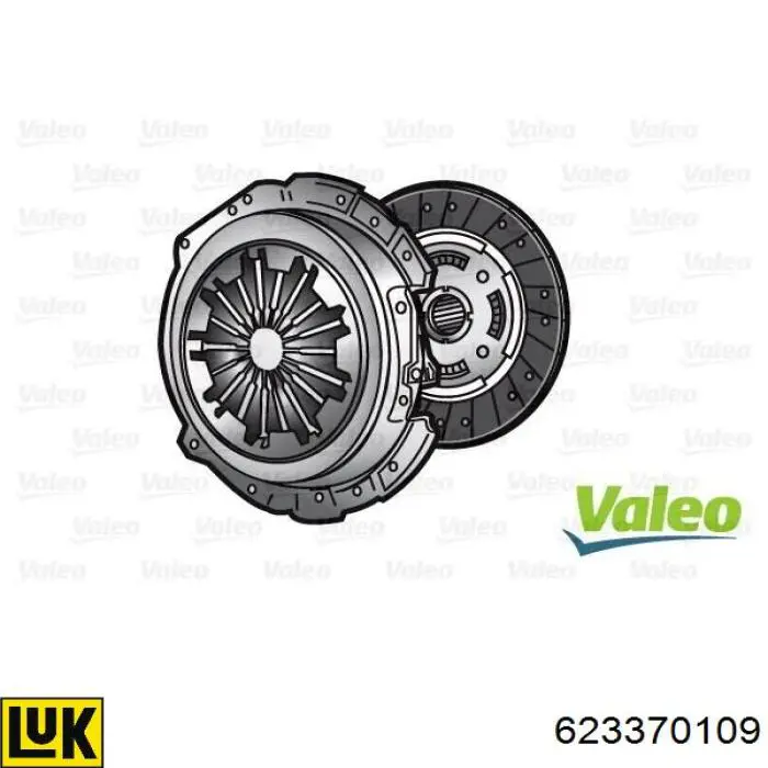 Zestaw sprzęgła (3 części) LUK 623370109 cena, od 132,80 USD