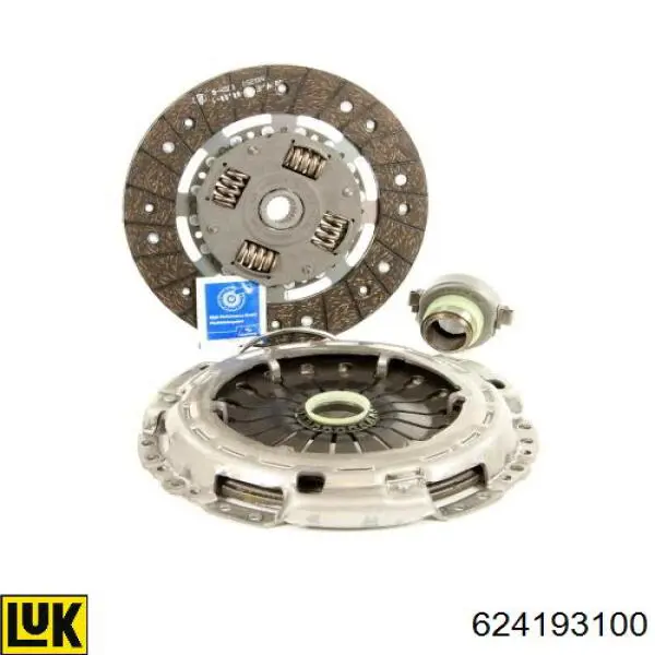 Zestaw sprzęgła (3 części) 624193100 LUK