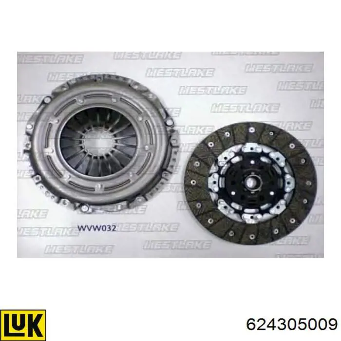 Do koszyka 624305009 LUK Zestaw sprzęgła (3 części)