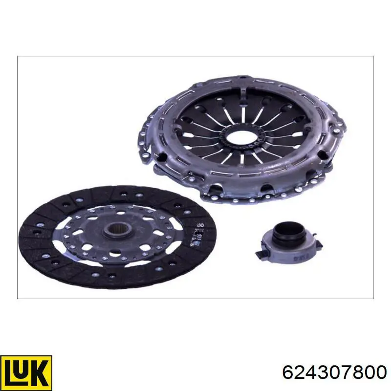 Zestaw sprzęgła (3 części) 624307800 LUK