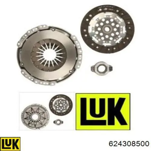 Do koszyka 624308500 LUK Zestaw sprzęgła (3 części)