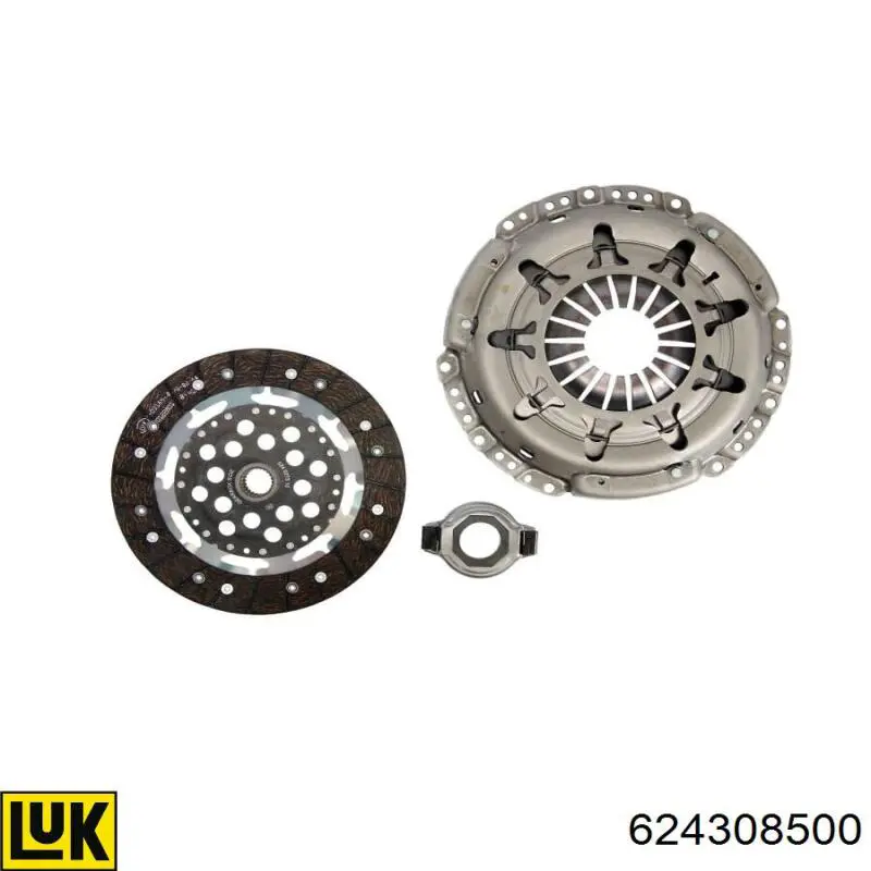 Zestaw sprzęgła (3 części) 624308500 LUK