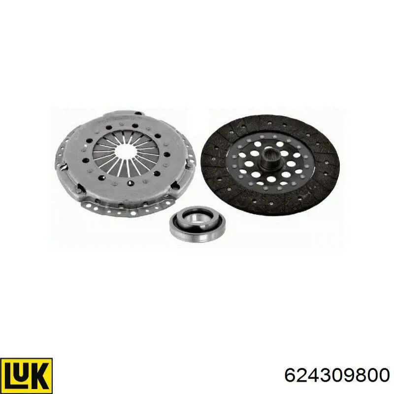 Zestaw sprzęgła (3 części) LUK 624309800 cena, od 390,58 USD