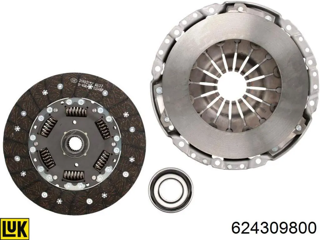 Zestaw sprzęgła (3 części) LUK 624309800 cena, od 390,58 USD