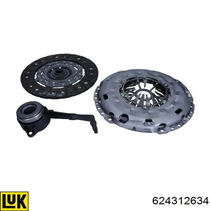 Zestaw sprzęgła (3 części) LUK 624312634 cena, od 181,80 USD