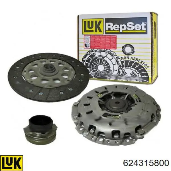 Zestaw sprzęgła (3 części) LUK 624315800 cena, od 247,42 USD
