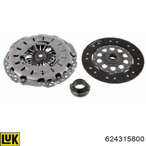 Zestaw sprzęgła (3 części) LUK 624315800 cena, od 247,42 USD
