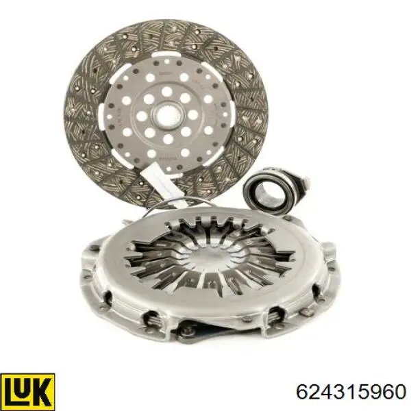Zestaw sprzęgła (3 części) 624315960 LUK