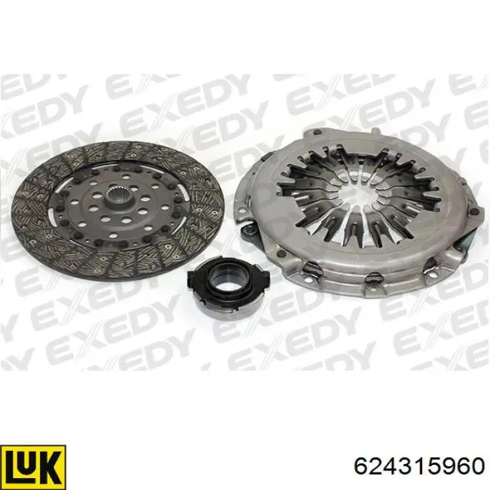 624315960 LUK Zestaw sprzęgła (3 części)