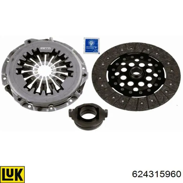 Zestaw sprzęgła (3 części) LUK 624315960 cena, od 426,25 USD