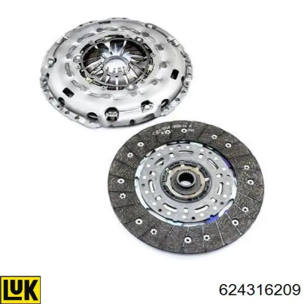 Zestaw sprzęgła (3 części) LUK 624316209 cena, od 317,80 USD