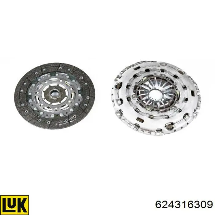 Zestaw sprzęgła (3 części) LUK 624316309 cena, od 148,39 USD