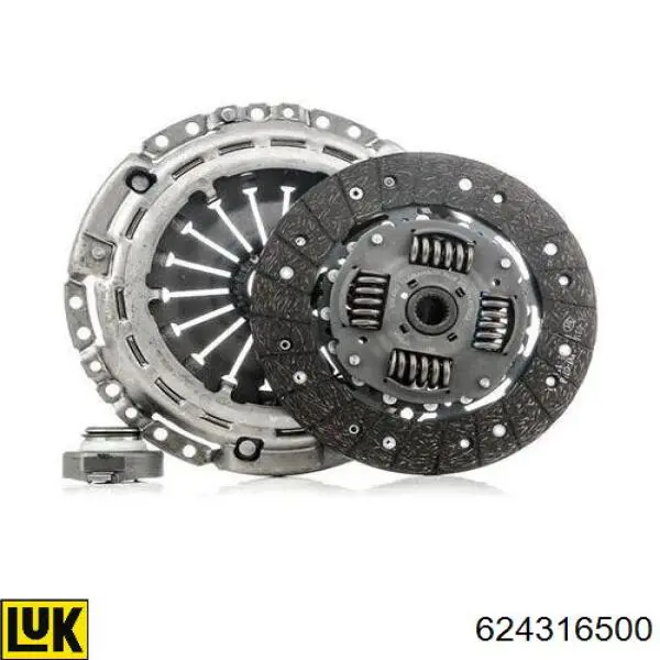 Do koszyka 624316500 LUK Zestaw sprzęgła (3 części)
