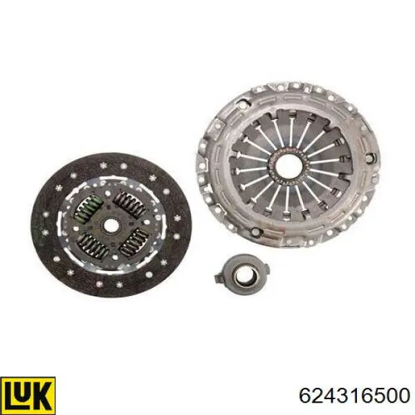 Zestaw sprzęgła (3 części) 624316500 LUK