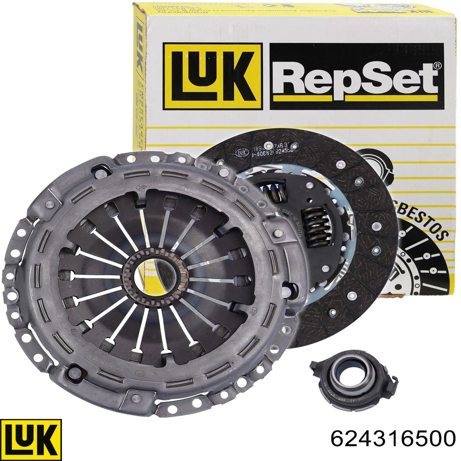 Zestaw sprzęgła (3 części) 624316500 LUK
