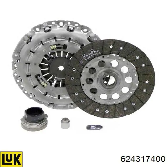Zestaw sprzęgła (3 części) 624317400 LUK