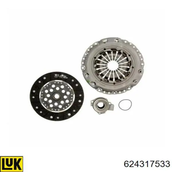 Zestaw sprzęgła (3 części) LUK 624317533 cena, od 467,56 USD