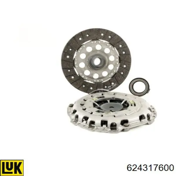Zestaw sprzęgła (3 części) 624317600 LUK