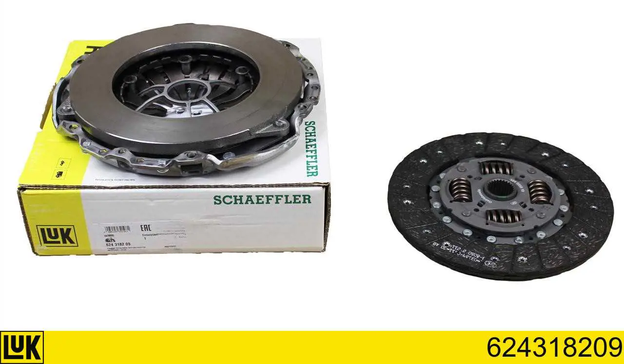 Zestaw sprzęgła (3 części) LUK 624318209 cena, od 162,47 USD