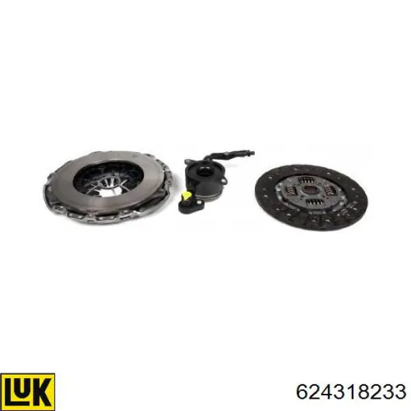 Do koszyka 624318233 LUK Zestaw sprzęgła (3 części)