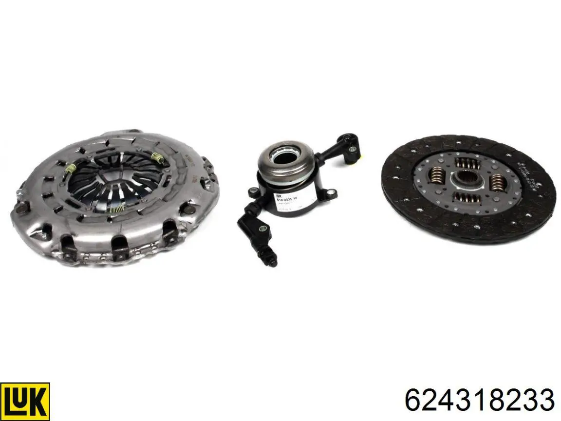 Zestaw sprzęgła (3 części) LUK 624318233 cena, od 287,19 USD
