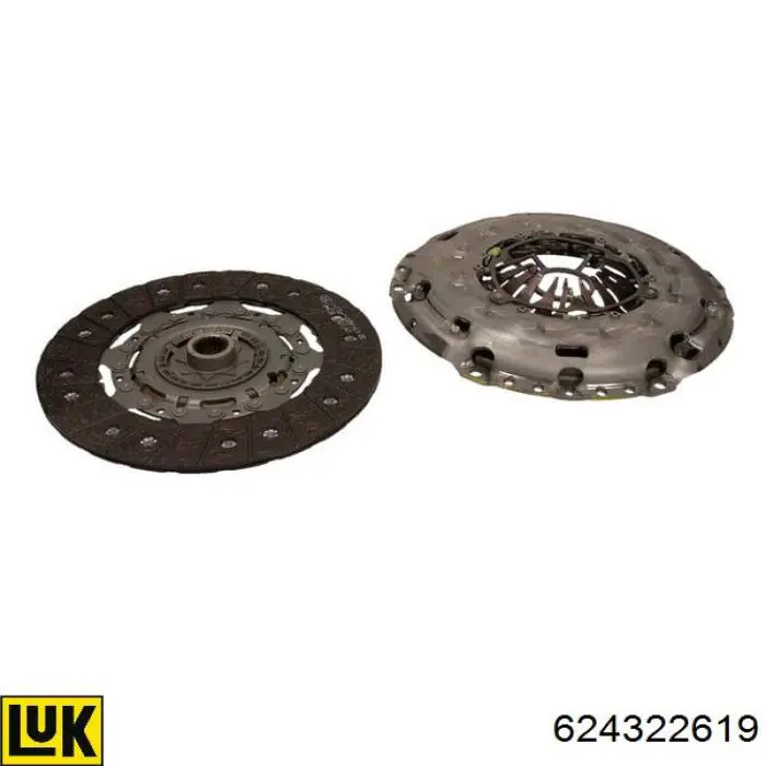 Zestaw sprzęgła (3 części) LUK 624322619 cena, od 189,50 USD