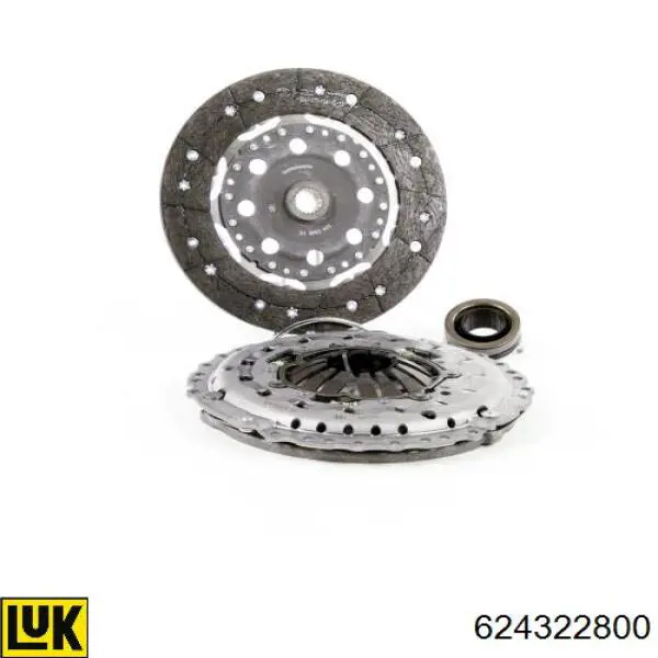 Zestaw sprzęgła (3 części) 624322800 LUK