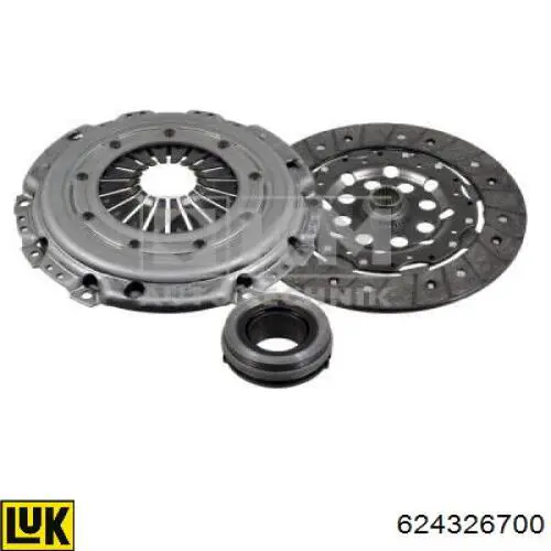 Zestaw sprzęgła (3 części) 624326700 LUK