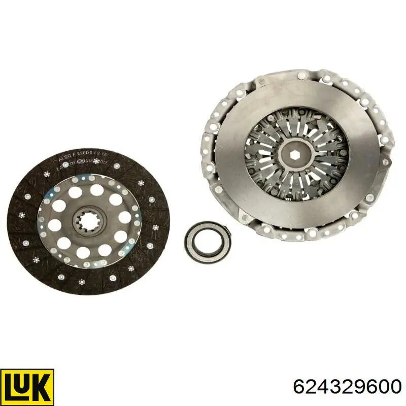 Zestaw sprzęgła (3 części) 624329600 LUK