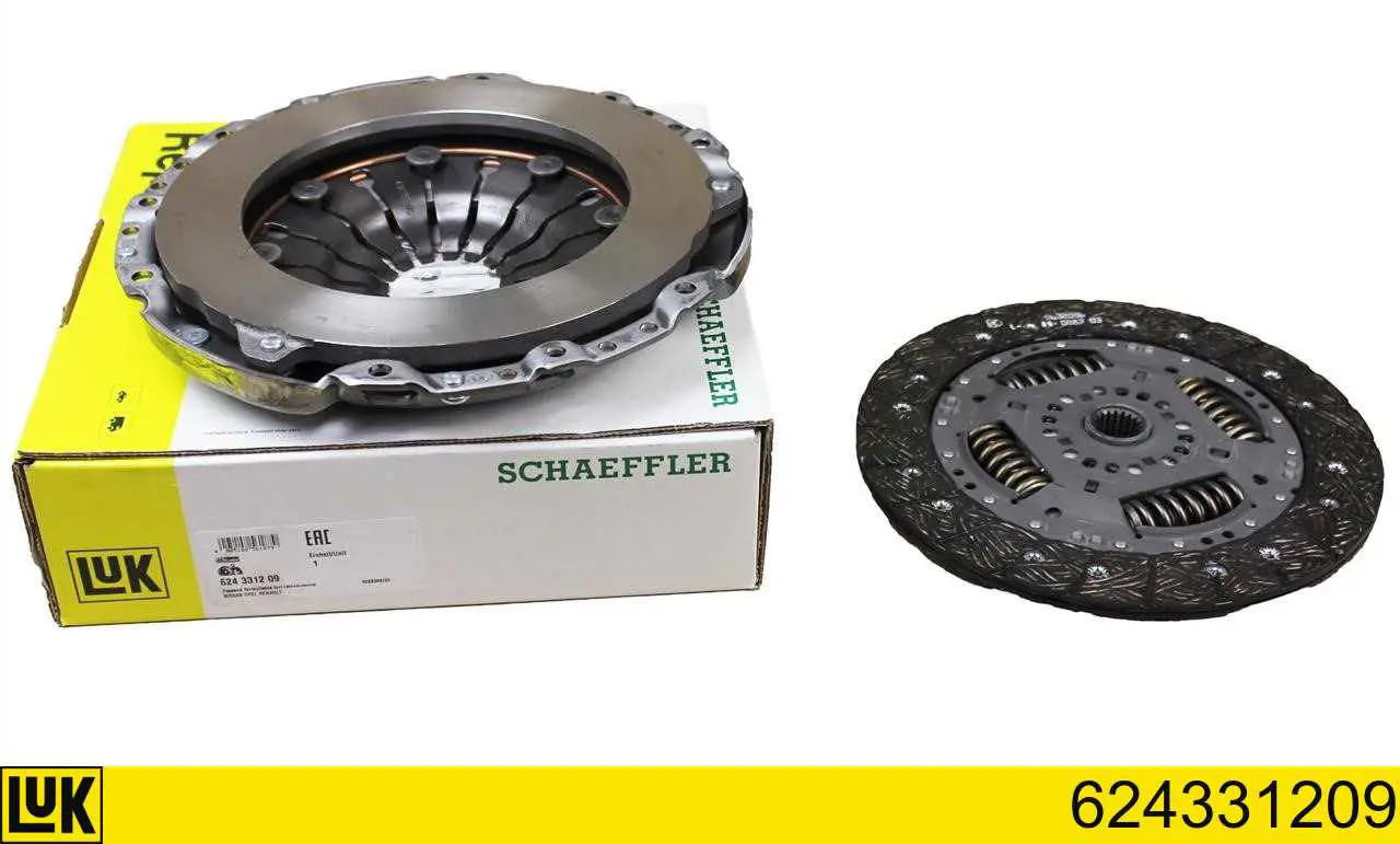 Zestaw sprzęgła (3 części) LUK 624331209 cena, od 135,73 USD