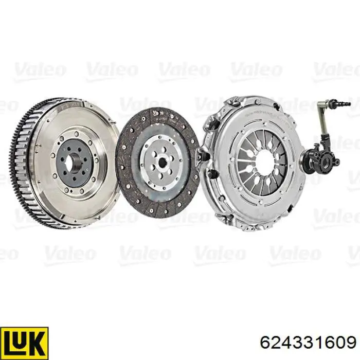 Zestaw sprzęgła (3 części) LUK 624331609 cena, od 156,09 USD