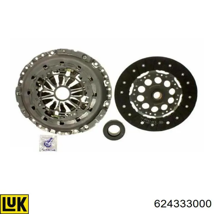 Zestaw sprzęgła (3 części) LUK 624333000 cena, od 291,37 USD