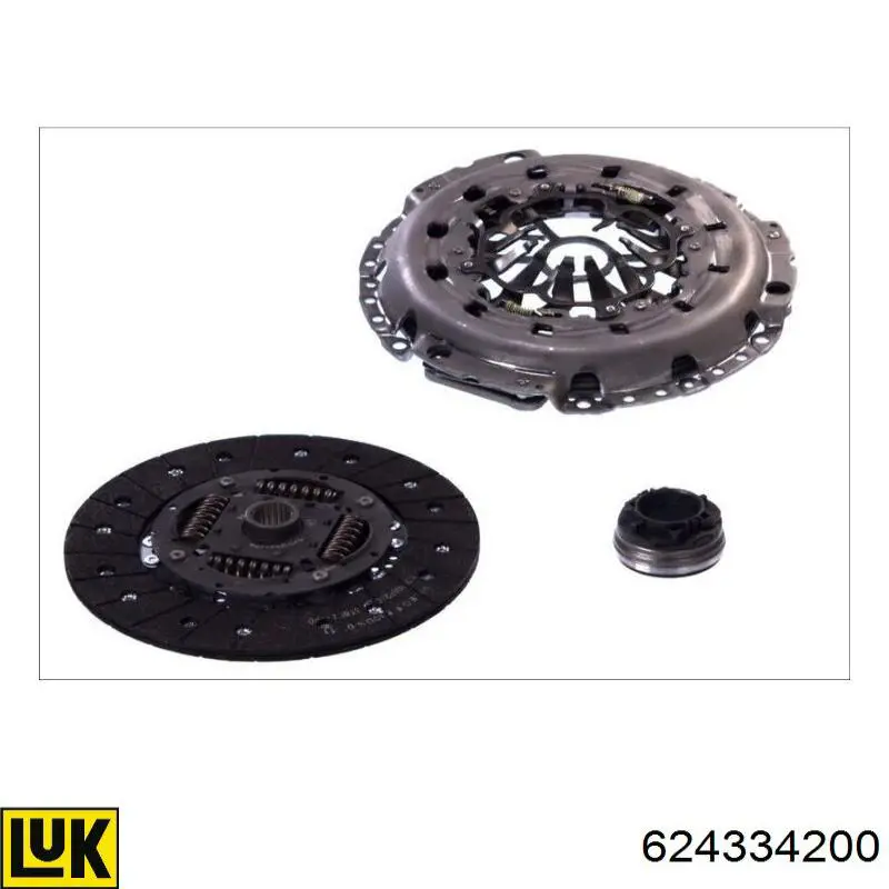 Zestaw sprzęgła (3 części) 624334200 LUK