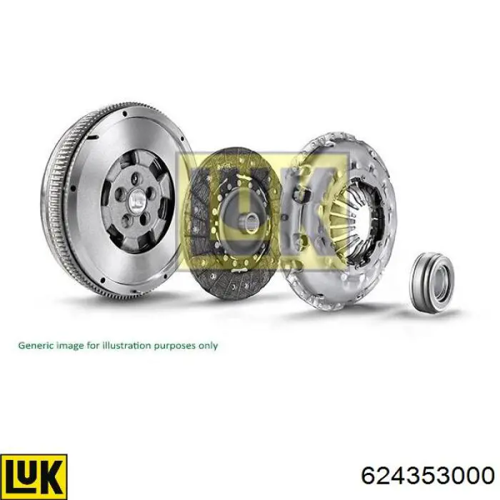 Zestaw sprzęgła (3 części) 624353000 LUK