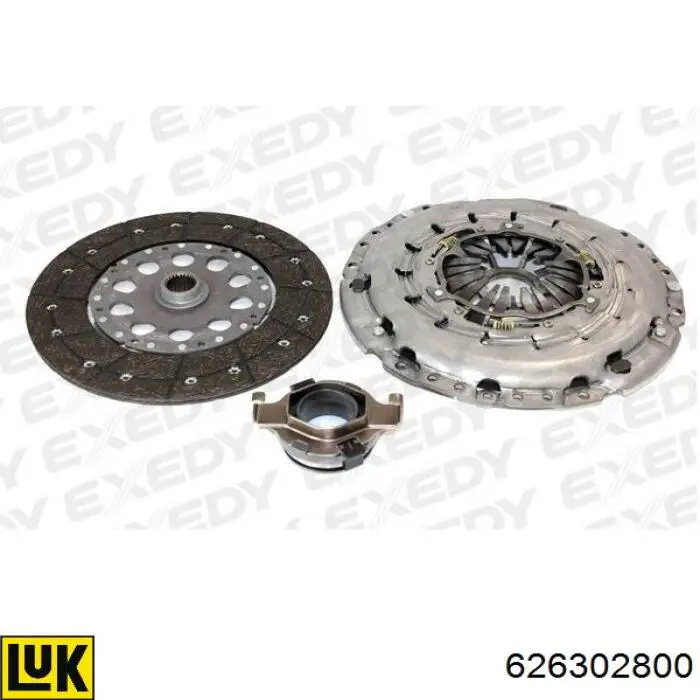 Zestaw sprzęgła (3 części) 626302800 LUK