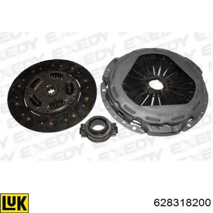 Zestaw sprzęgła (3 części) LUK 628318200 cena, od 274,27 USD