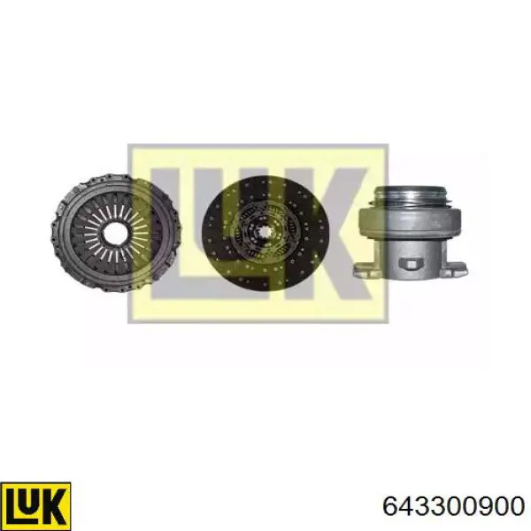 Do koszyka 643300900 LUK Zestaw sprzęgła (3 części)