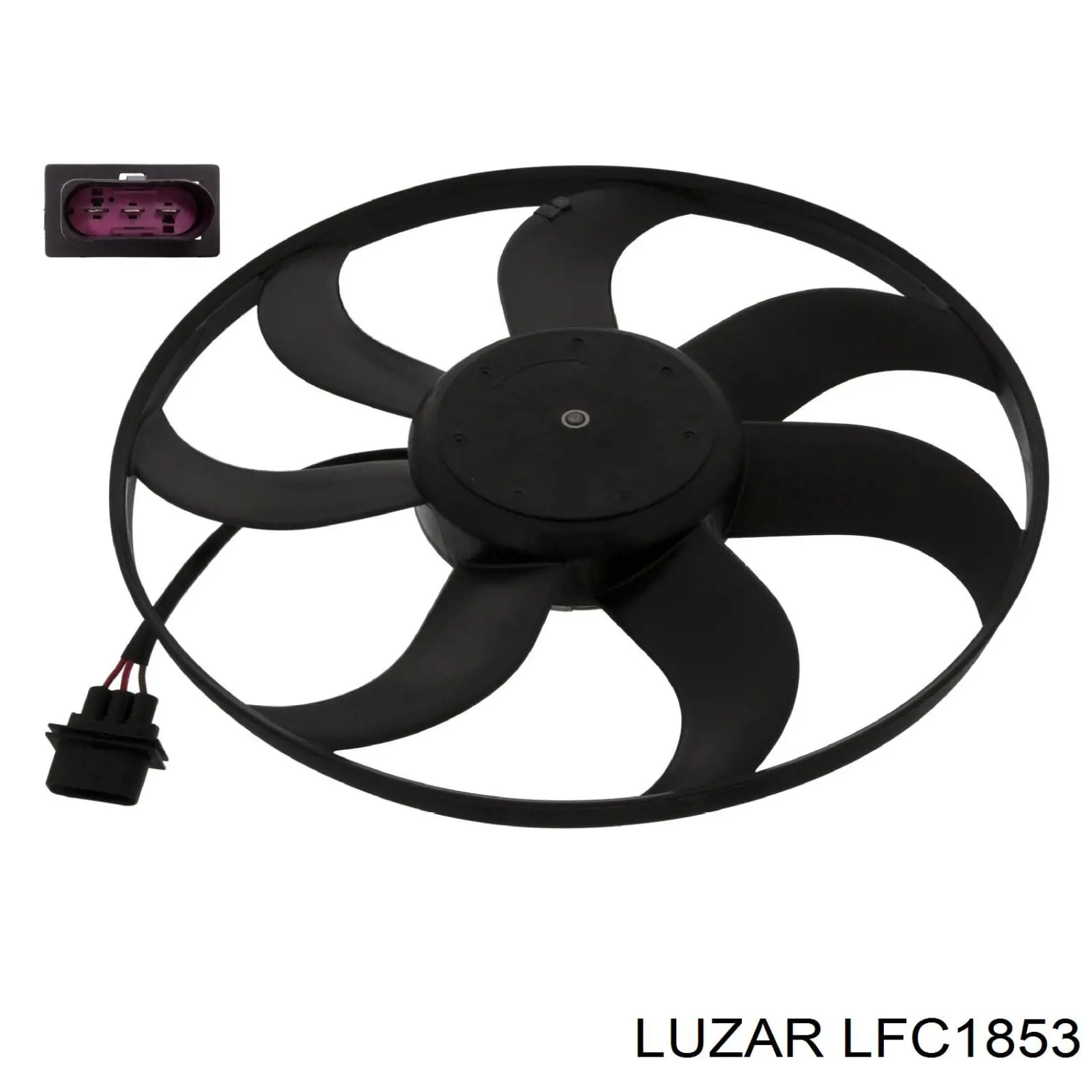 LFC1853 Luzar Wentylator elektryczny klimatyzacji kompletny (silnik+wirnik)