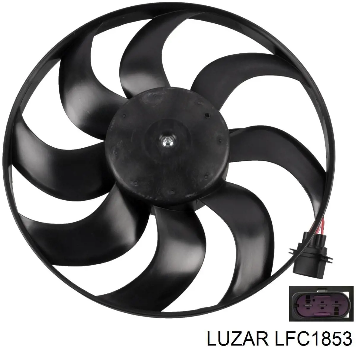 LFC1853 Luzar Wentylator elektryczny klimatyzacji kompletny (silnik+wirnik)