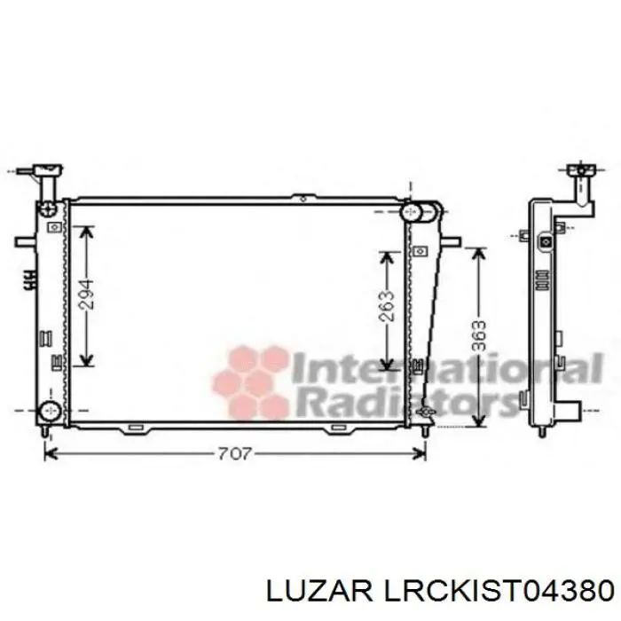 Do koszyka LRCKIST04380 Luzar Chłodnica silnika