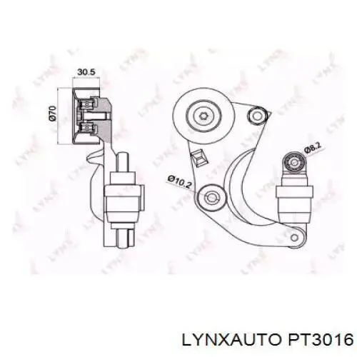 Napinacz paska napędowego Honda 3117051BH01 cena, od 17,87 USD