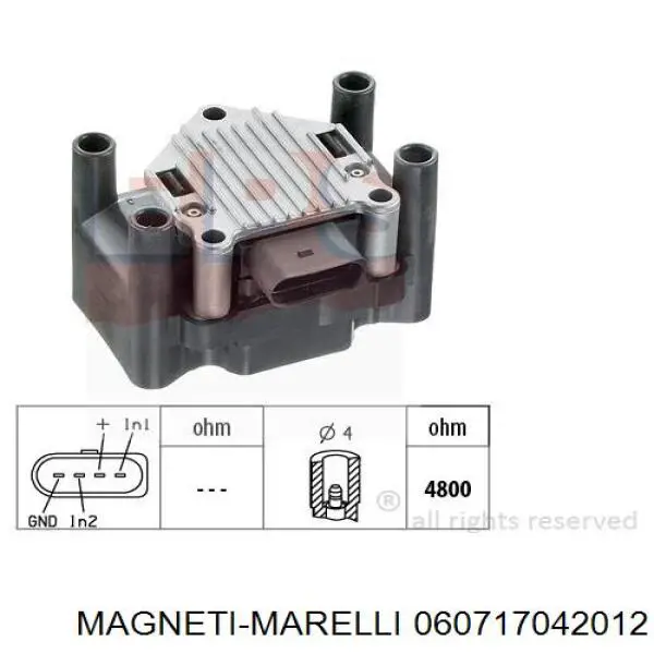 Do koszyka 060717042012 Magneti Marelli Cewka zapłonowa
