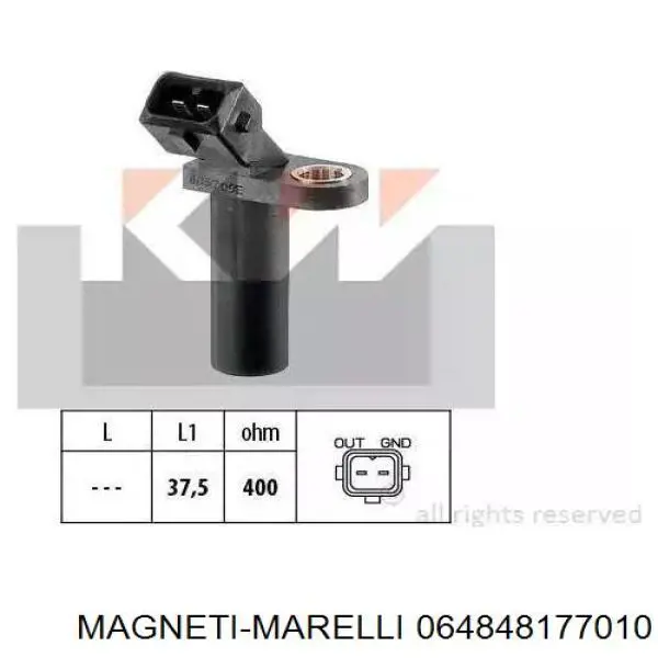 Do koszyka SAG177 Magneti Marelli Czujnik prędkości