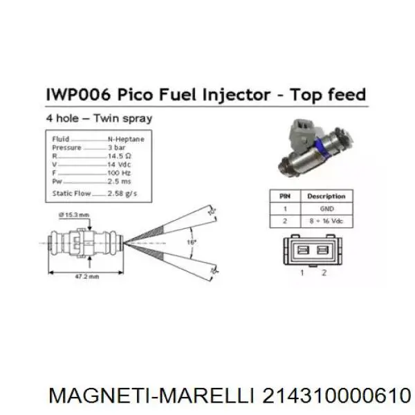 Do koszyka 60657179 Fiat/Alfa/Lancia Wtryskiwacz paliwa